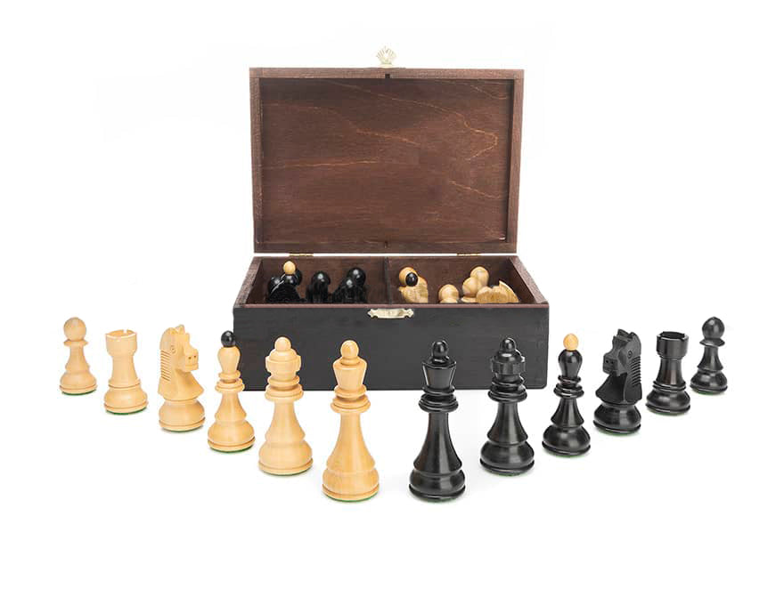 Chess Pieces DUBROVNIK BLACK in Box