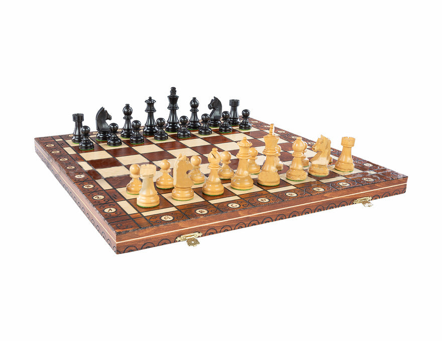 Folding Chess Set STAUNTON BLACK 6EF