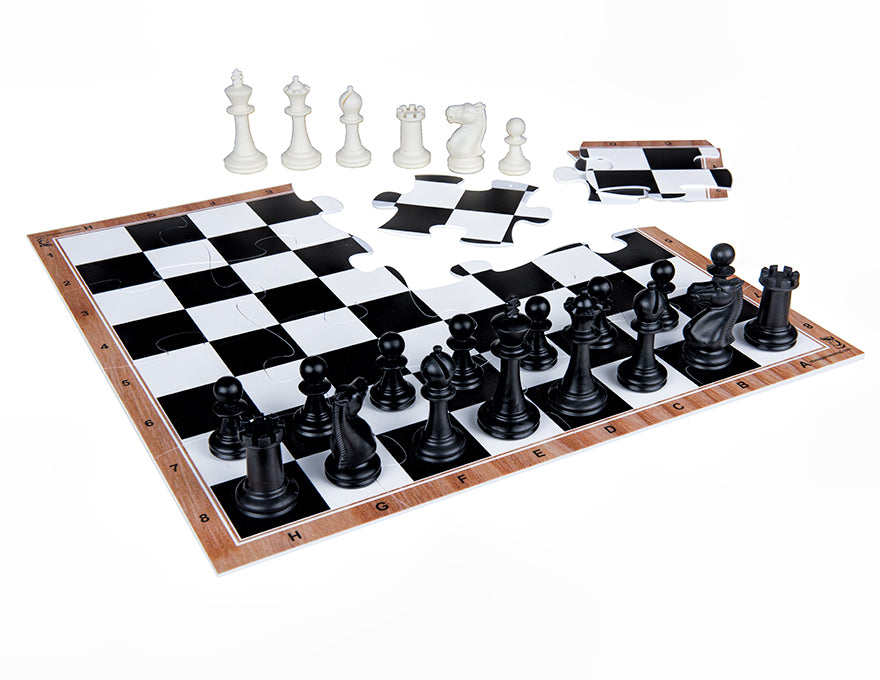 JigChess SCHOOL set: Chess pieces + Chess board
