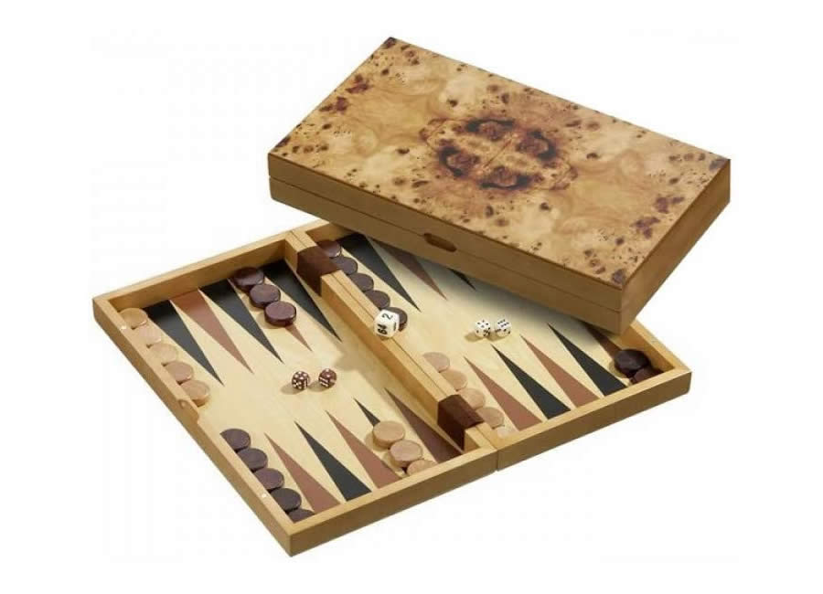 Wooden Backgammon Oslo - 35 cm / 13,5" - Traditional Strategy Board Game