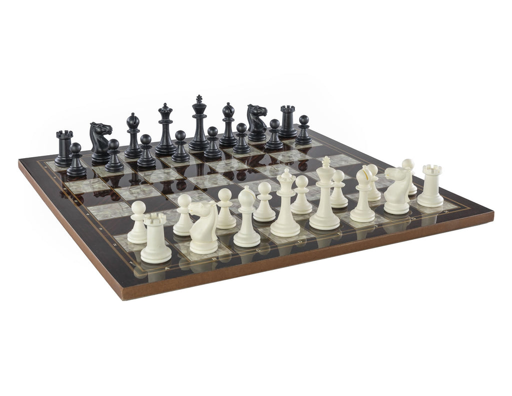 Chess set Staunton 4P Pearl